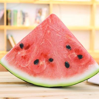Cartoon Watermelon Slice Plush Pillow Toy for Kids – Decorative & Gift