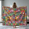 Distroller Print Flannel Blanket High Quality Warm Comfortable Cover for All Seasons Perfect for Gifts Home Decor