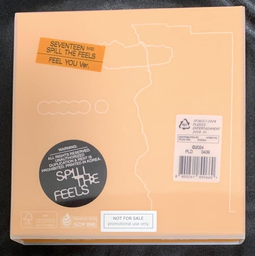 [USED] Autographed SEVENTEEN 12th SPILL THE FEELS Yellow