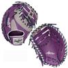 Rawlings Baseball HYPER TECH COLOR SYNC First Throw Glove, Softball, GR5FHTCM53, Base, Purple/Gray, 11.75 Inches, Right-Handed