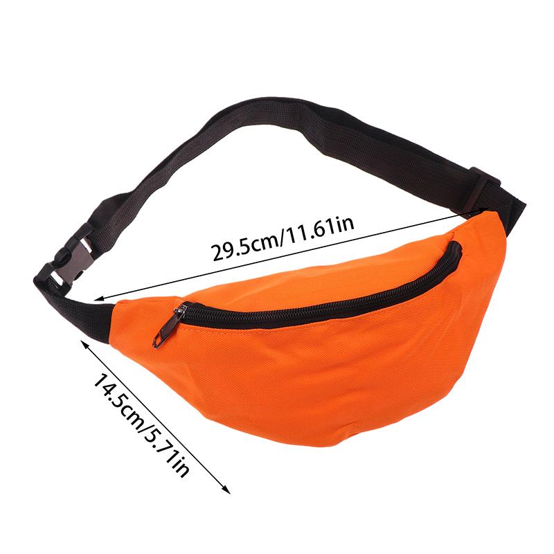 Orange Oxford Waterproof Waist Bag  Crossbody Chest Bag Cycling Hiking Sport Workout Belt Bag Multi-Functional Waist Bag