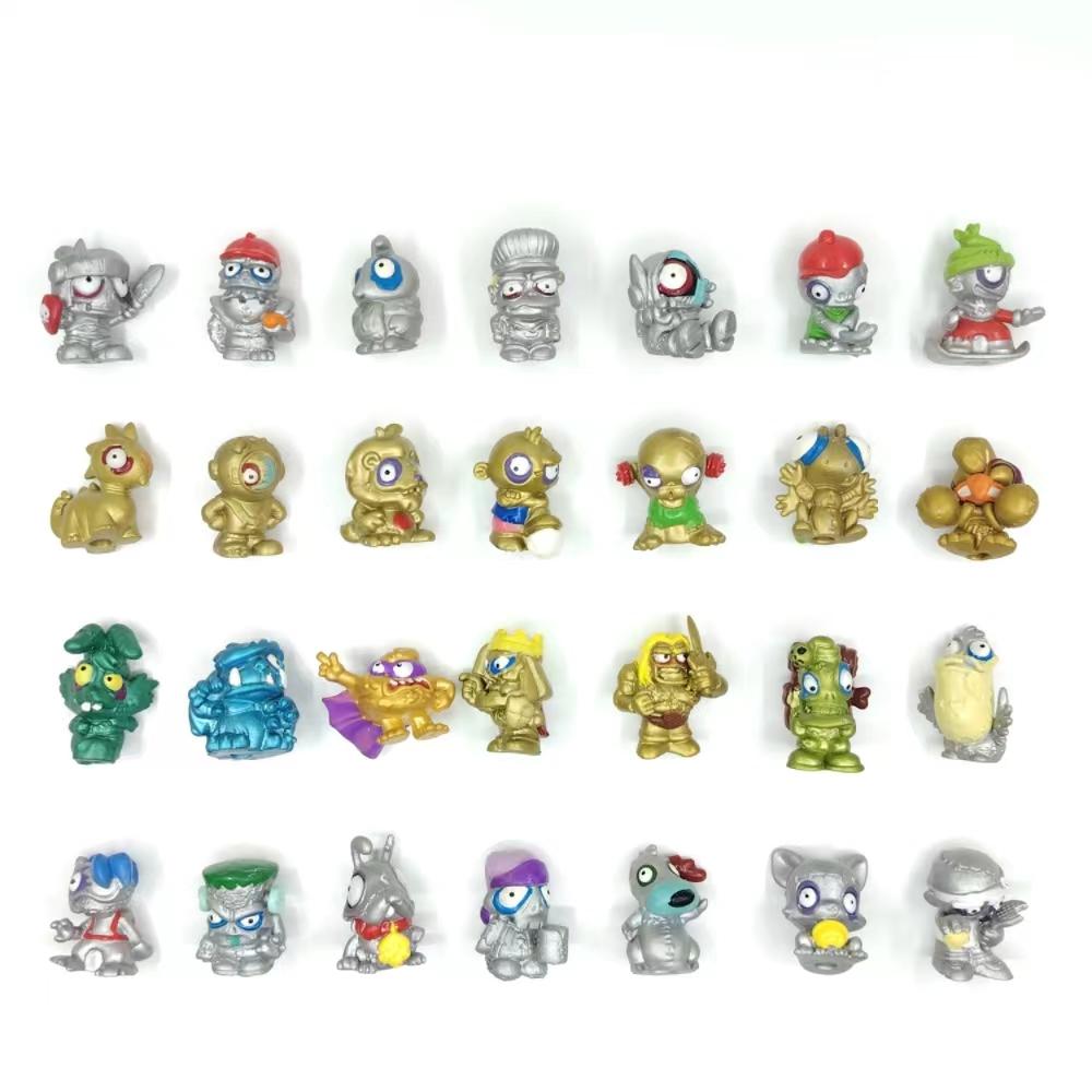 Zomlings Originaux ULTRA RARES OR Argenté Styles Superzings Figurines d'Action PVC Collection Limitée Jouet Espagnol Cadeau d'Anniversaire pour Garçons