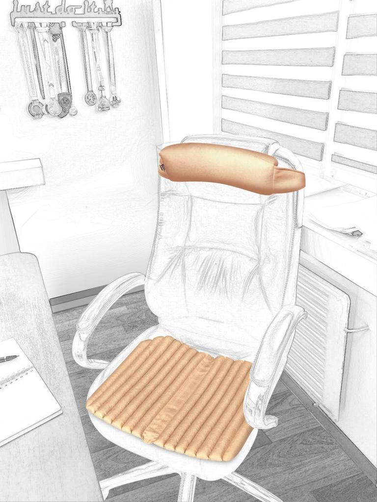 Pokrowce na krzesła wykonawcze Ekkoseat, wypełniacz z łuski gryki