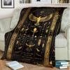 1PC Egyptian theme printed blanket, all season lightweight home office outdoor nap multifunctional blanket A2