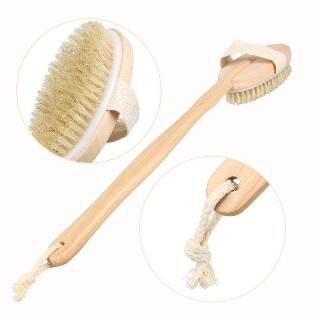 Dry Skin Body Shower Long Handle Bathroom Accessories SPA Scrubber Massage Shower Brush Bath Brush