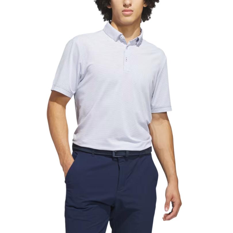 Adidas Ultimate365 Pencil Stripe Quick-Dry Comfortable Short Sleeve Golf Shirt Men tops KB1363