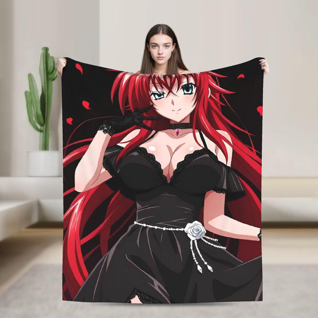 High School DxD  Blanket Quality Warm  Bedding Throws Winter Girls Boys Couch Bed Funny Bedspread