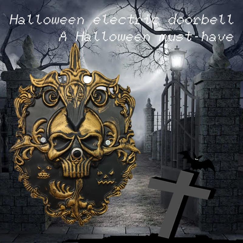 Alloys Halloweens Doorbells Features Frightening Effects Easyly Installation For Home Security And Spooky Decoration