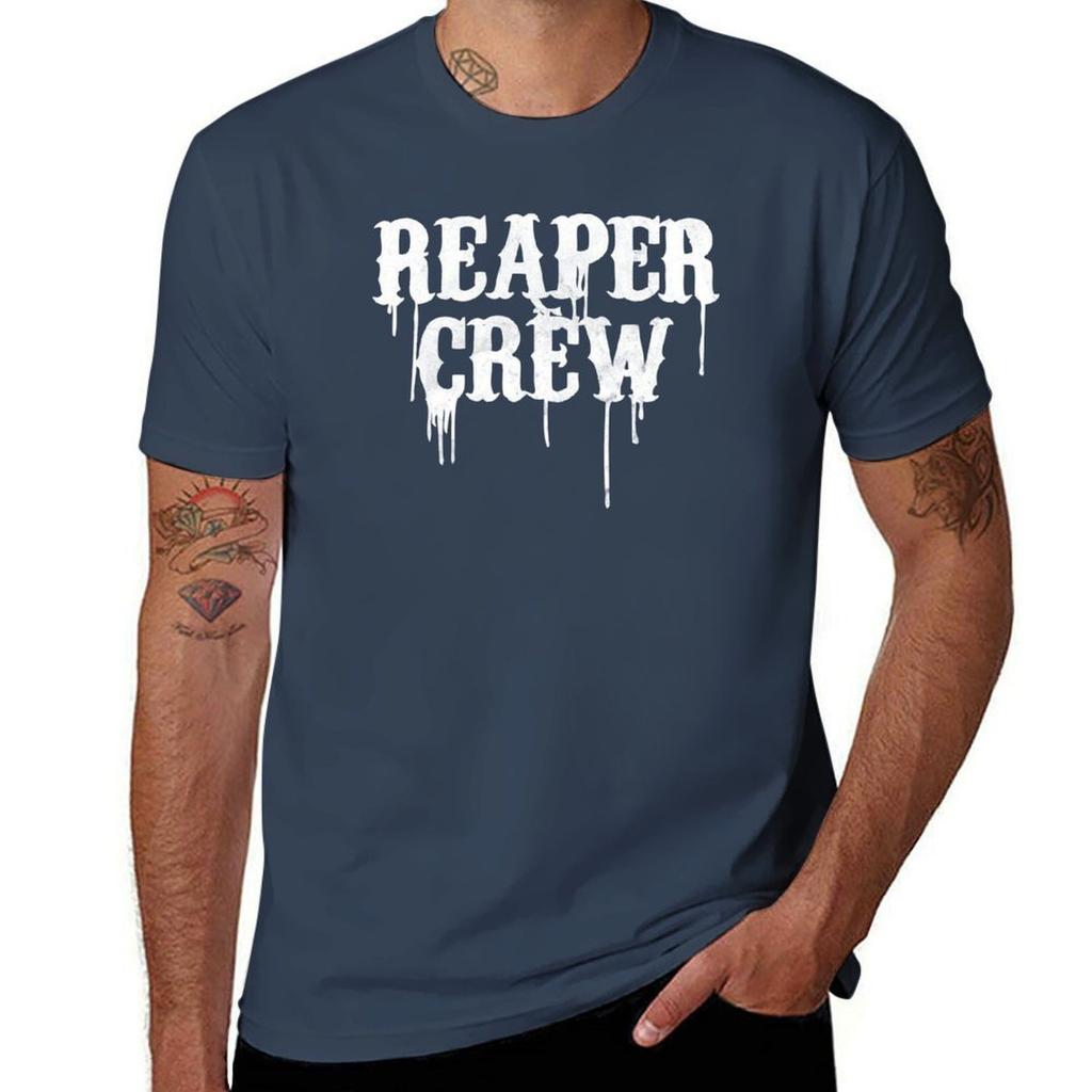 Tričko Reaper Crew černé bavlněné tričko hladké pro muže balení bavlněné tričko muž anime tričko T-Shirt