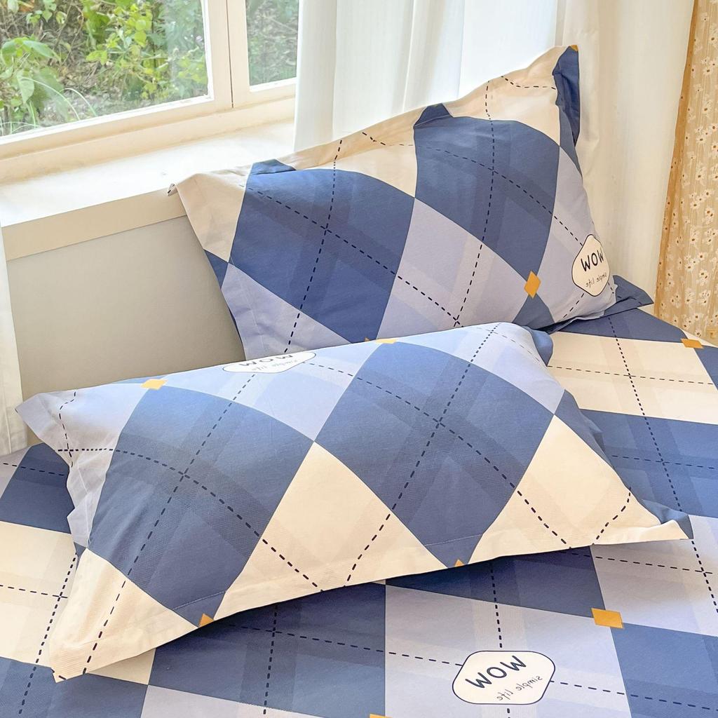 Cotton Pillowcases: Pure Cotton, Simple Style for Home, Dorms, Single & Double Rooms (Single/Pair)