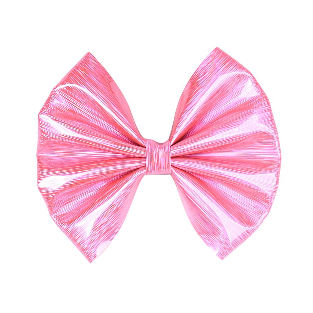 4,7 Zoll PU Gold Metallic Haarspange für Mädchen Haarschleifen Niedliche Kinder Haarspange Handgefertigter Kopfschmuck Kinder Haaraccessoires