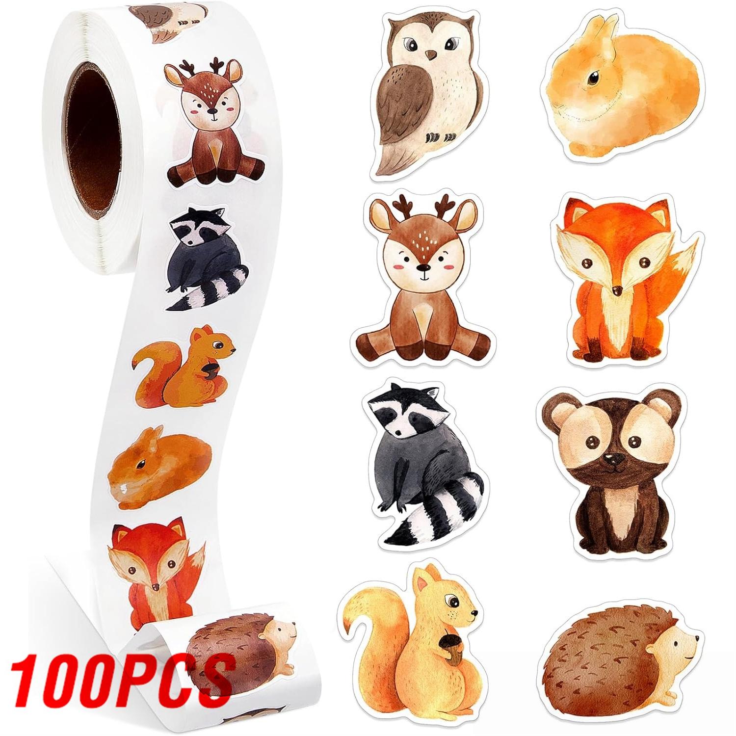 

100-500pcs Cute Animals Stickers Reward Stickers For Kids For Students Motivational Gift Decoration Label Stationery Sticker