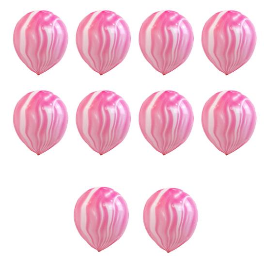 10Pcs/Set 10-inch Party Balloon Marble Agate Pattern Leakproof Anti-burst Thicker Strong Wedding Party Decor Latex Balloon Party Supplies