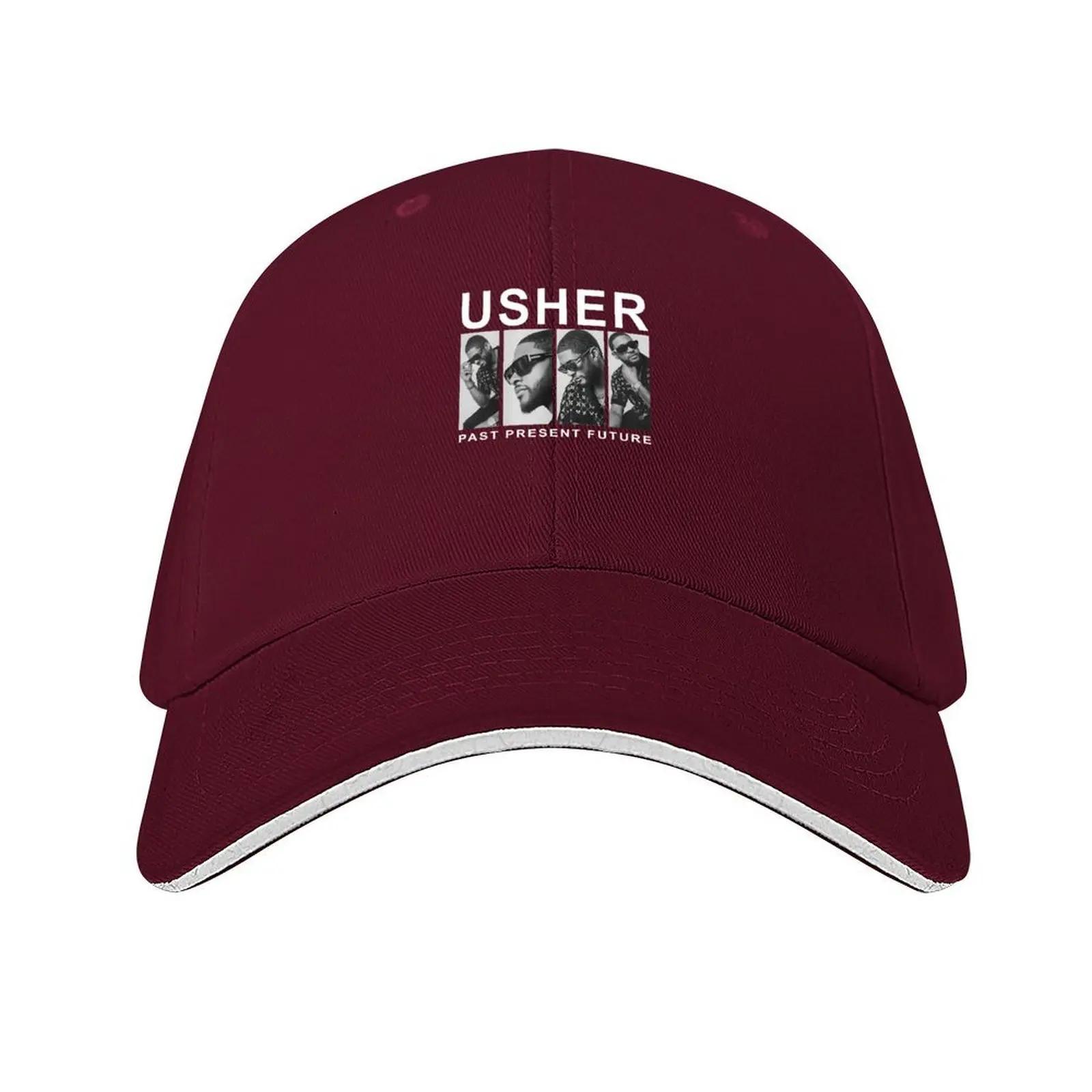 New Usher Past Present Future Tour Baseball Cap Fishing cap winter hats for Unisex Beach Anime Women Caps Unisexs