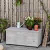 Gartenbox Weather Resistant Breathable Cushion Box Storage Box Spruce Wood Gray 127 X 56 X 60 Cm