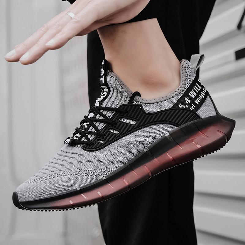 

Summer men s mesh coconut shoes breathable casual sports shoes men s popcorn shock-absorbing running shoes trendy large size men s shoes 46 серый