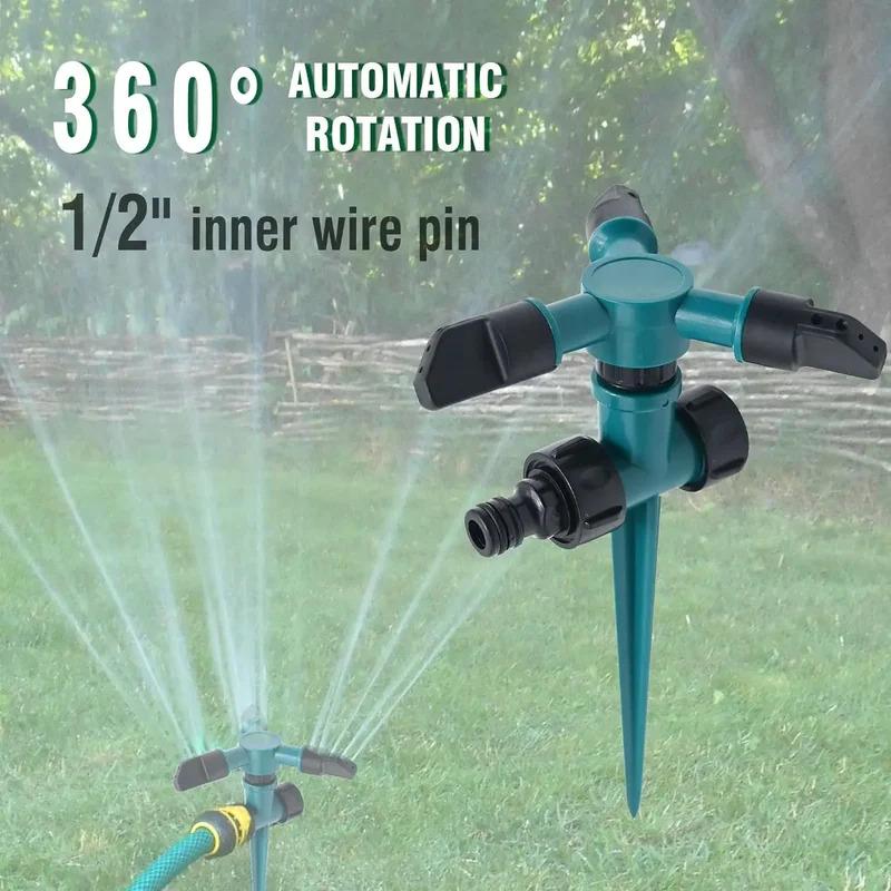 2pcs 360° Rotating Garden Sprinkler, Automatic Watering System for Agricultural & Lawn Irrigation, Water Saving Sprayer