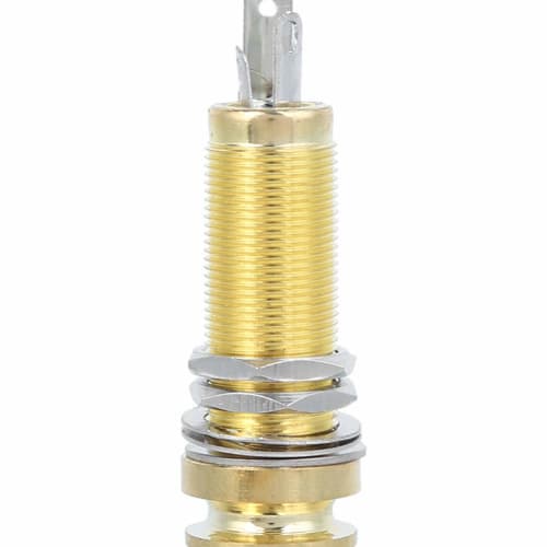 Zerodis Guitar Endpin Jack with Cylinder Clip End, Noise Reduction, High Strength, Gold Base