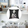 Creepy Skeleton Cat Halloween Pillow Case Short Plush Double-Sided Print Square Throw Pillow Covers Sofa Home Cushion Decor