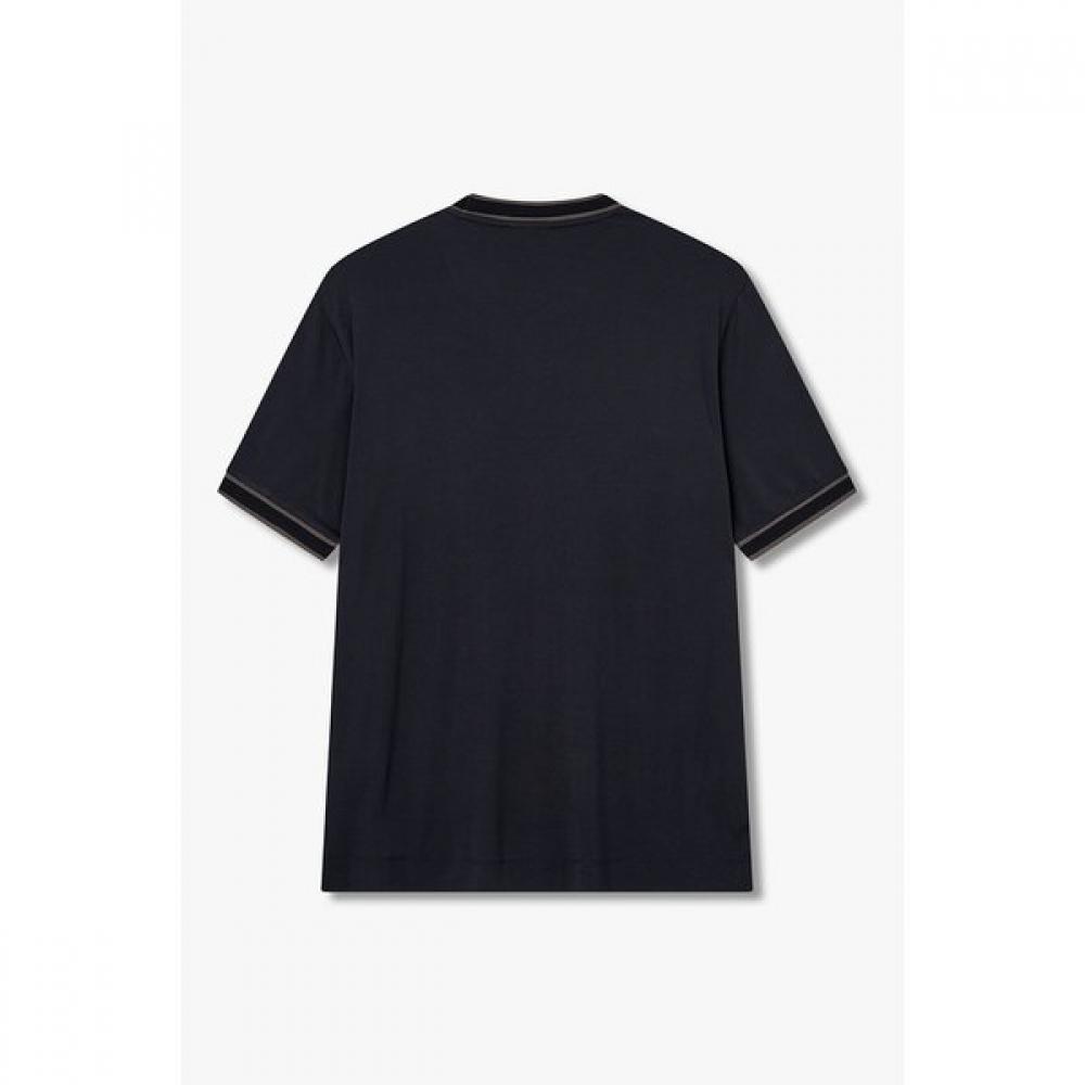 Emporio Armani Men S Rayon T ShirT wiTh Line Trimming A516126019