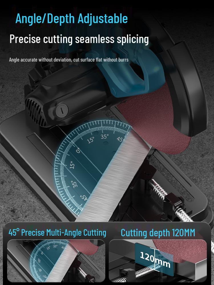 High-Power 220V Benchtop Grinder: Compact 355 Profile for Wood & Metal Cutting
