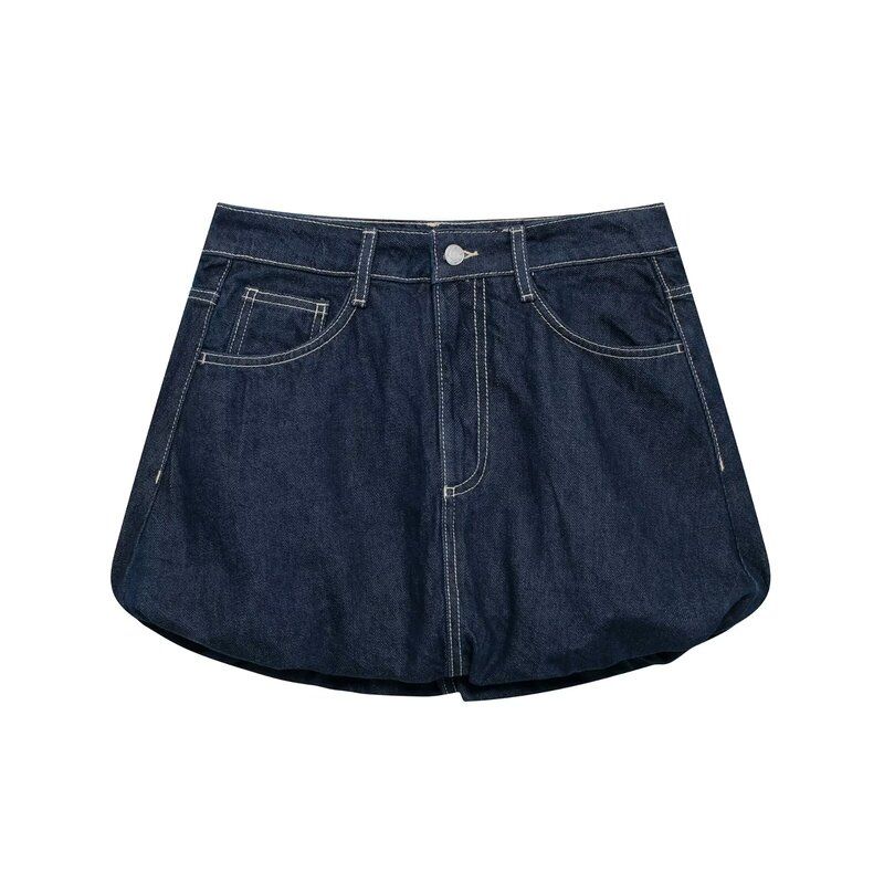 Fashion Style 2024 Autumn New Women's Clothing Stylish Easiest for Match Balloon Style Denim Skirt 2569290