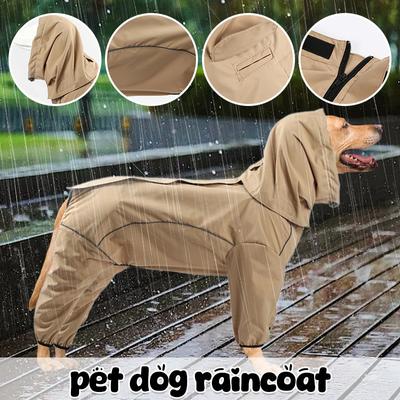 Winter Dog Reflective Raincoat Outdoor Jacket Pet Hoodie Waterproof Coat Italian Greyhound Whippet Medium Large Dog Raincoat