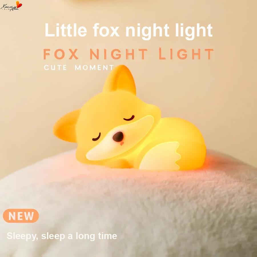 New Little Fox USB Charging Night Light Bedroom Atmosphere Lamp Bedside Lamp Creative Cartoon Night Light