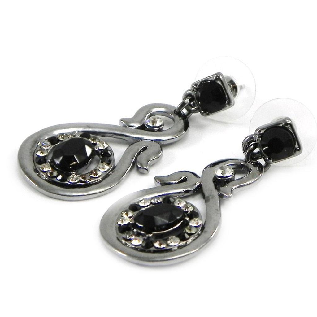 NOA [I1512] - Black 'Sissi' Designer Earrings