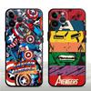 Phone Case for Apple iPhone 14 Air 15 Pro 7 8 13 XR XS MAX 12 11 17 Pro Max 16 Funda Phone Cover Marvel Avengers Captain America