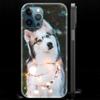 Alaskan Husky Dog Cute Puppy Luxury Phone Case For iPhone 13 15 14 12 11 Pro MAX XR X SE XS 7 8 Plus Silicone Black Matte Cover