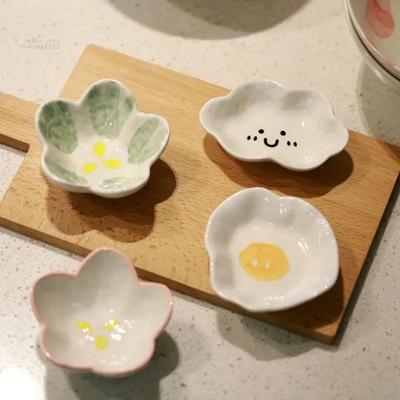 Dessert Tray Hospitality Dinner Ceramic Dishes for Sweets Small Sauce  Fruit Snack Bowl Cute Plate Utensils for Kitchen