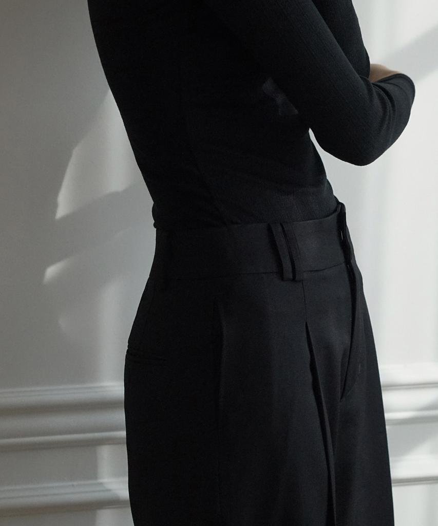 RUBATI Classic Wide Wool Pants (Black)