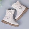 Fashion 2024 Girls Boots Bowkont Children Fashion Buckle Cool Solid Color Toddler Girls Shoes Casual Short Boots Korean Princess Shoes