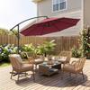 3m Water Resistant Terylene Hanging Parasol Wine Red