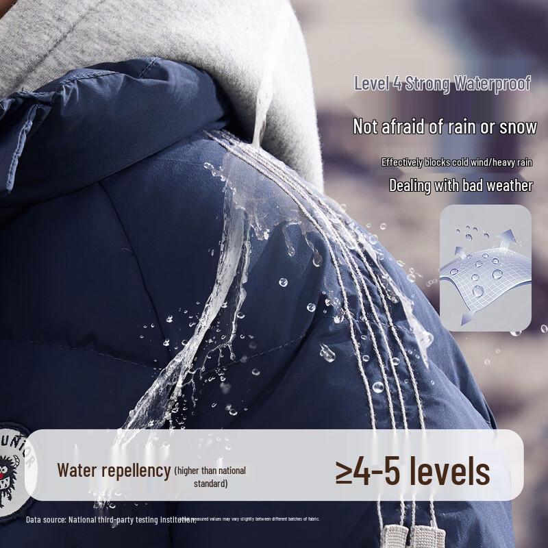 ASK JUNIOR Boys' Winter Waterproof College Padded Jacket