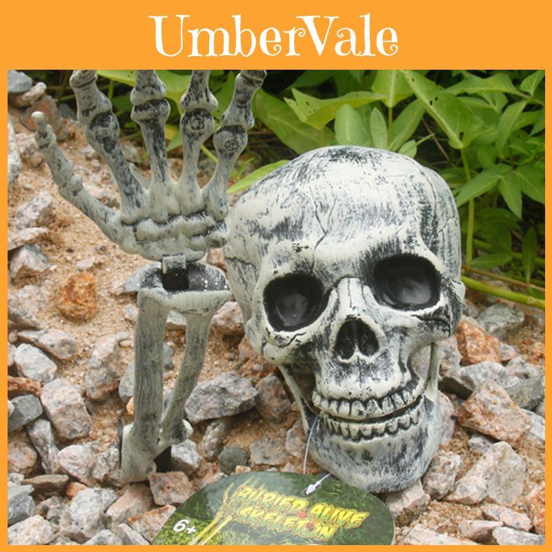 Unheimlicher Halloween-Horror Lebendig Begraben Skelett Schädel Arme Für Gartendekorationen