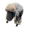 Lei Feng Hat with Adjustable Plush Lining All-Round Thermal Barrier Ear Protection Hat Windproof Water-Repellent Winter Cap