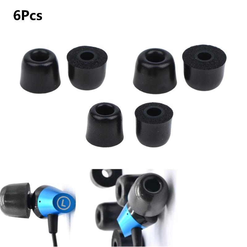 6Pcs 4.5Mm Memory Foam Ear Tips Noise Isolating Replacement Earbud Tips Anti-Slip Headphones Earplugs For In Ear Headphones