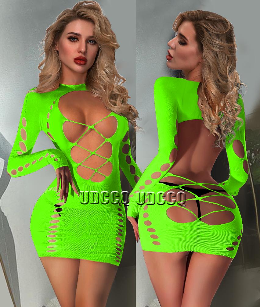 Sexy crochet Fishnet Cosplay Lingerie Babydoll Underwear costumes Chemises Sleepwear hoot sexy dress baby doll lingerie sexy