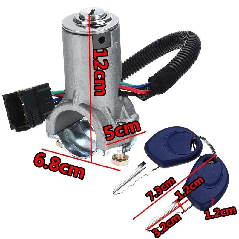 Car Ignition Switch Barrel Door Lock with 2 Keys for Iveco Daily 2006 2007 2008 2009 2010 2011 2012 A2996075 2996076