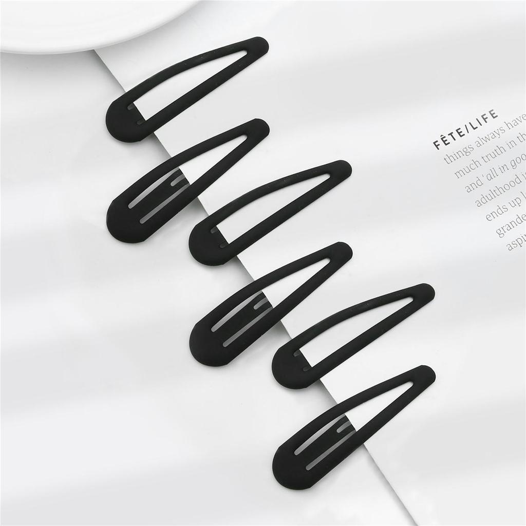 1card/bag Fashion Rubber Paint Geometric Hairpin Hair Claw For Women Ladies Girls Makeup Hair Barrettes Hair Accessories Crab Bath Clip Headwear