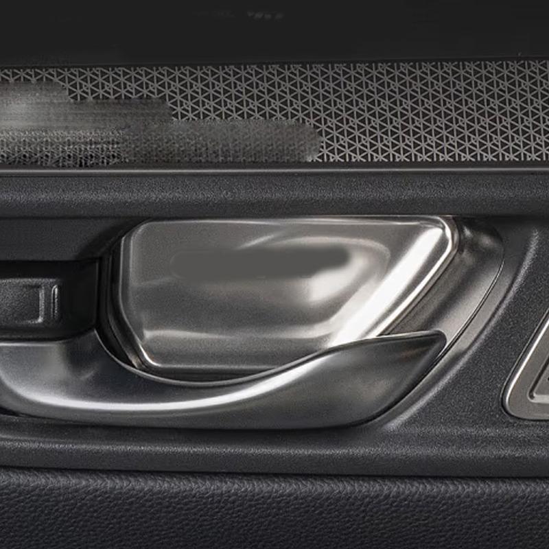 Stainless Steel Car Inner Door Bowl Sticker Trim Decoration Cover Armrest Handrail For Honda CRV CR-V  2024 Accessories