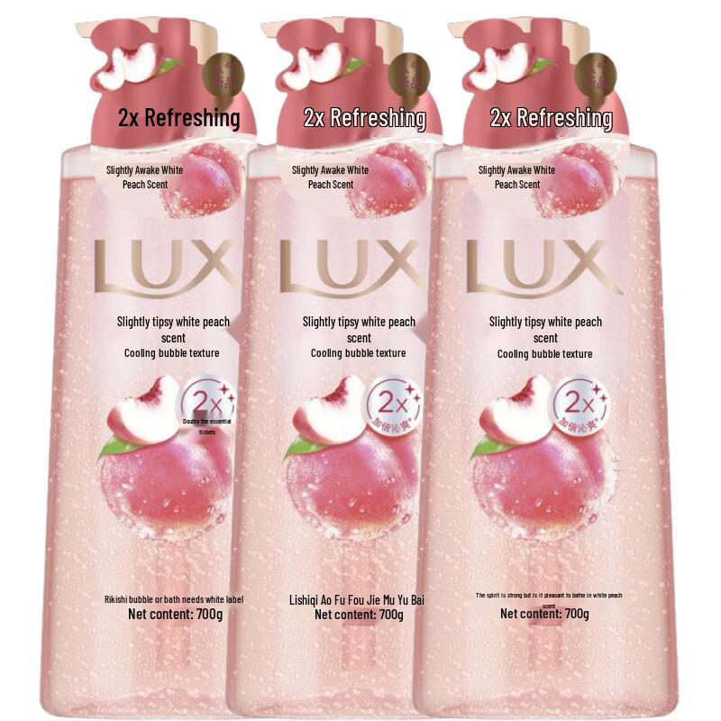 Lux White Peach Bubble Refreshing Shower Gel
