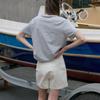 Elssibeui Minimal Cotton Shorts_Oatmeal