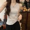 Wearing A Camisole Vest On The Outside, A Female Summer Anti-naked Skinny Sleeveless Shirt with A Solid Color Inner Top