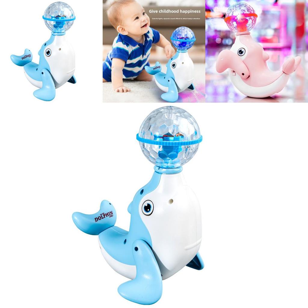 Light Up Dolphin Toy With Sound And Light For Kids Play And Development