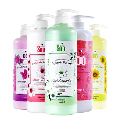 Clean Beauty Perfume Shampoo, Rinse, Body Wash, Body Lotion 1000ml