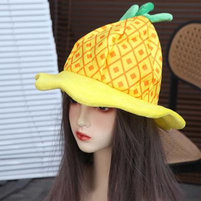 Dancing Decorations Soft Pineapple Hat Comfortable Adjustable Party Headpiece Funny Cosplay Headwear Carnival Festival