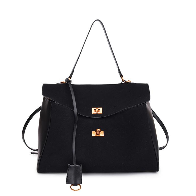Retro suede shoulder armpit bag women's new large-capacity commuter portable tote bag casual messenger bag